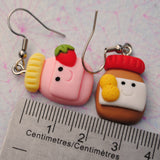 Peanut butter & jelly earrings