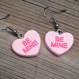 Be Mine - Candy Love hearts earrings