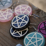 Sparkle Witch Pentagram earrings