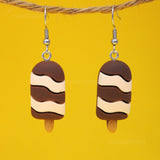 Cocolate Fudge Sundae popsicles earrings