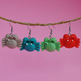 Colorful crab earrings