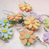 Stitchy doodle flowers earrings