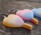 Large Heart gradient popsicle earrings