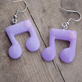 Sparkle music notes earrings