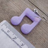 Sparkle music notes earrings