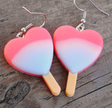 Large Heart gradient popsicle earrings