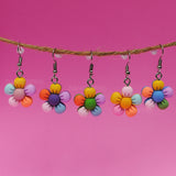 Pastel pillow daisy earrings