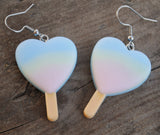 Large Heart gradient popsicle earrings