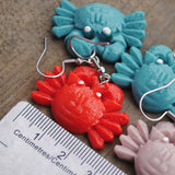 Colorful crab earrings