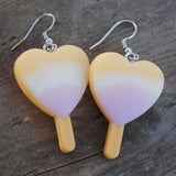 Large Heart gradient popsicle earrings