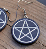 Dark & witchy Pentagram earrings