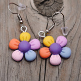 Pastel pillow daisy earrings