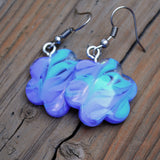 Psychedelic candy swirl flowers earrings