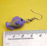 Happy Purple fish earrings