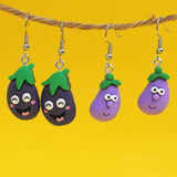 Emotional Eggplant earrings