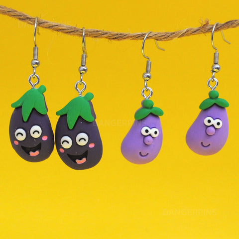 Emotional Eggplant earrings