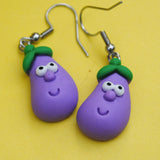 Emotional Eggplant earrings