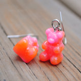 Candy Gradient Gummy bear earrings