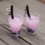 Bubble milk tea earrings