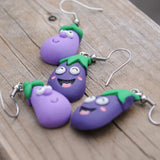 Emotional Eggplant earrings