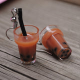 Bubble milk tea earrings