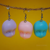 Creepy baby heads earrings