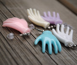 Pastel palm hands earrings