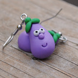 Emotional Eggplant earrings