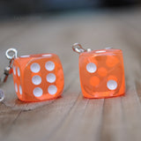 6 Sided RPG dice earrings  - 16mm