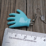 Pastel palm hands earrings