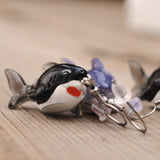 Blue or Black chunky sharks earrings