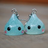 Glorious glittery gloop guys earrings