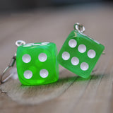 6 Sided RPG dice earrings  - 16mm