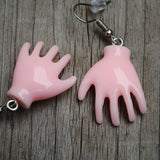 Pastel palm hands earrings