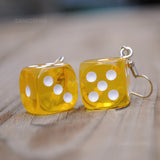 6 Sided RPG dice earrings  - 16mm