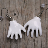 Pastel palm hands earrings