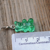 Small Clear Pastel Gummy bear earrings