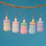 Pastel baby milk bottles earrings