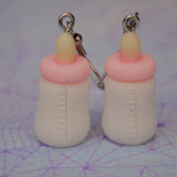 Pastel baby milk bottles earrings