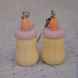 Pastel baby milk bottles earrings