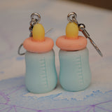 Pastel baby milk bottles earrings