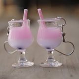 Bubble  tea cocktails earrings