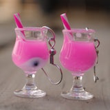 Bubble  tea cocktails earrings