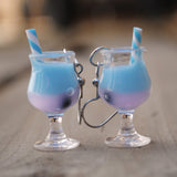 Bubble  tea cocktails earrings