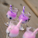 Bubble  tea cocktails earrings