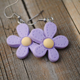 Stitched candy flowers earrings