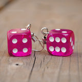 6 Sided RPG dice earrings  - 16mm