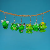 The McCroakington Frog family earrings