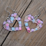 Blobby heart rings earrings