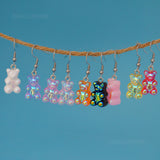 Iridescent Pearlescent Gummy bears earrings